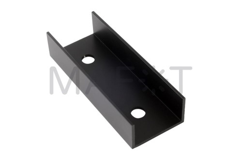 Łącznik szyn montażowych 40x40 czarny
