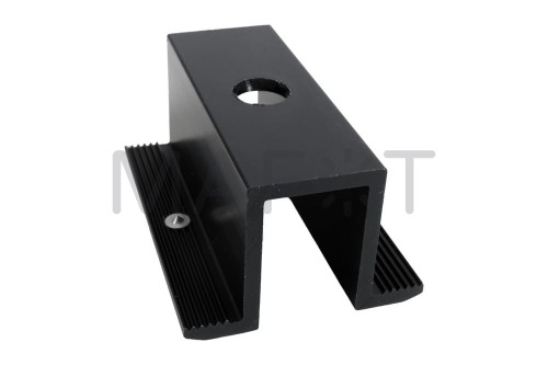 Klema montażowa środkowa czarna z pinami uziemiającymi