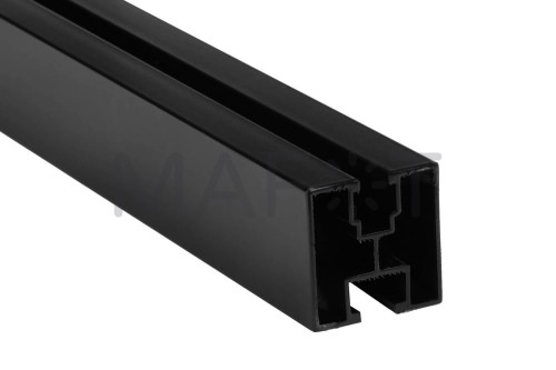Szyna / profil montażowy 40x40 aluminiowy czarny 2200 mm