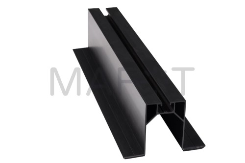Czarny mostek trapezowy pochyły na blachodachówkę 63x330mm