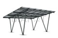 Carport aluminiowy 2-stanowiskowy z systemem odprowadzania wody - RAL 7016