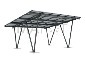 Carport aluminiowy 2-stanowiskowy VV - RAL 7016