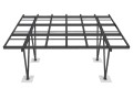 Carport aluminiowy 2-stanowiskowy z systemem odprowadzania wody - RAL 7016